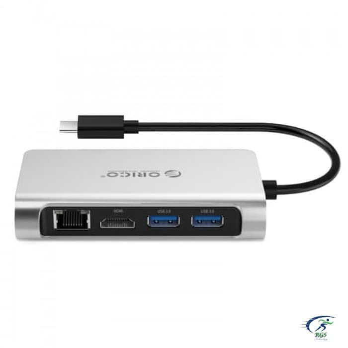 RGS - Orico CLH-X3 Type-C to HDMI / Type-C / Type-A / RJ45 with PD