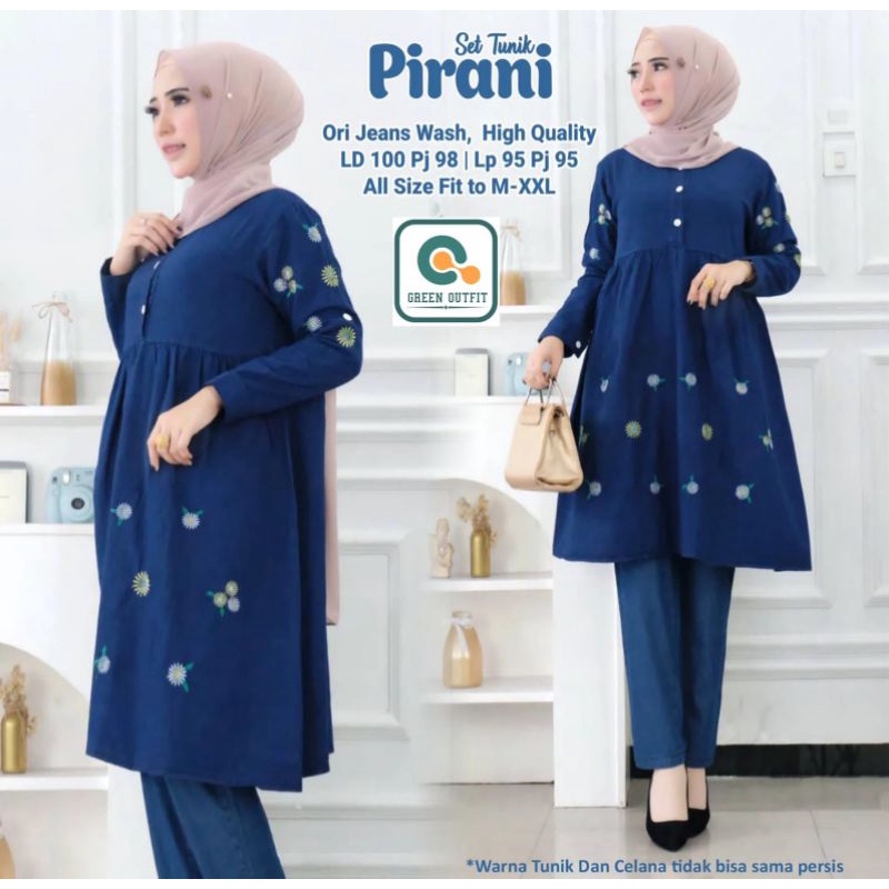 Tunik jeans//Tunik levis //Tunik dewasa set//Ori Jeans Wash HQ