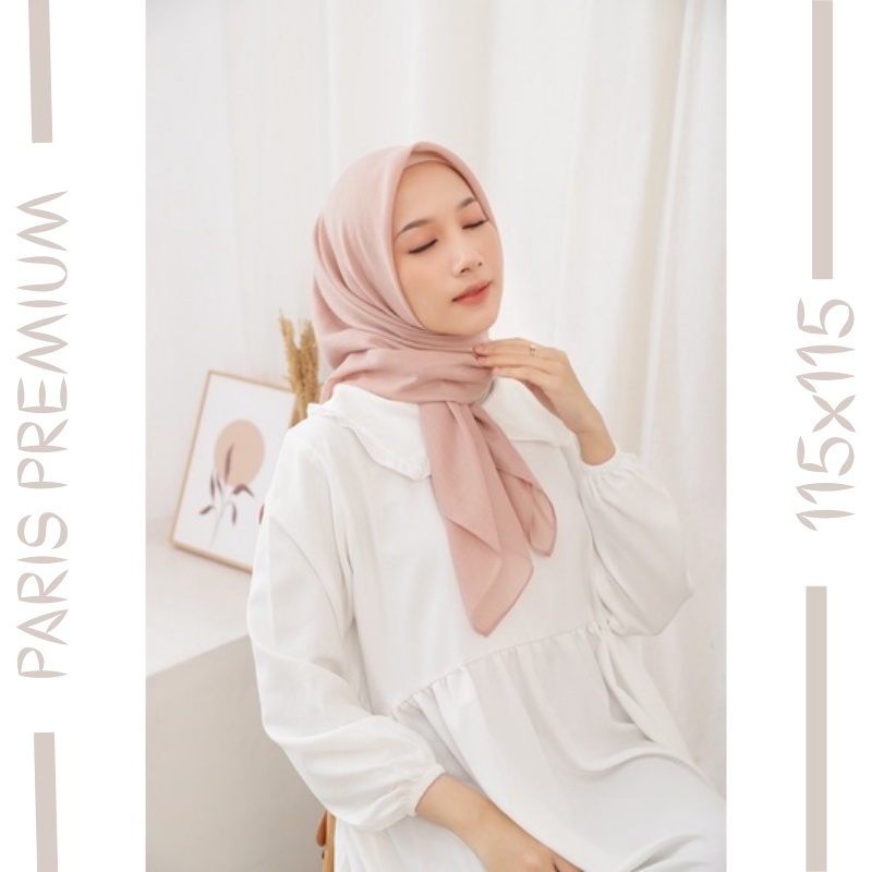 Hijab Paris Premium / Hijab Segi Empat /Jilbab Paris Voal / Kerudung Segi Empat Paris VoaL Premium