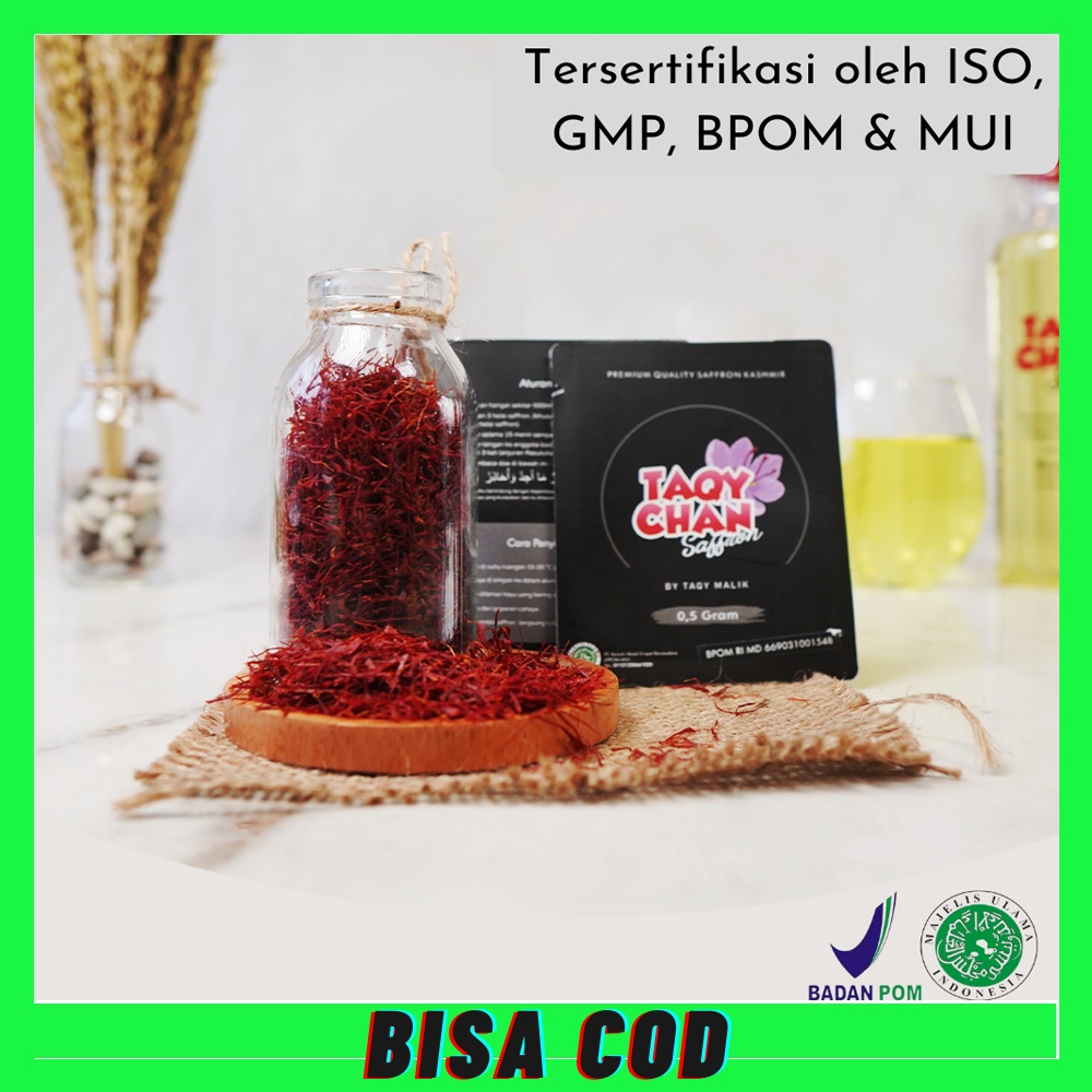 Bunga Saffron 0,5 Gram Safron Shafron Jafaron Kashmir Original 100% dan BPOM