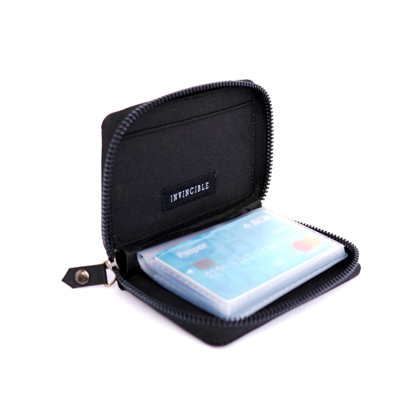 Dompet Card Holder Wallet Mini Resleting Tempat Kartu Atm Emas Antam 24 Slot