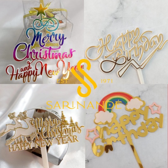 

Topper ulang tahun / Topper natal / Topper ulang tahun / Hiasan kue