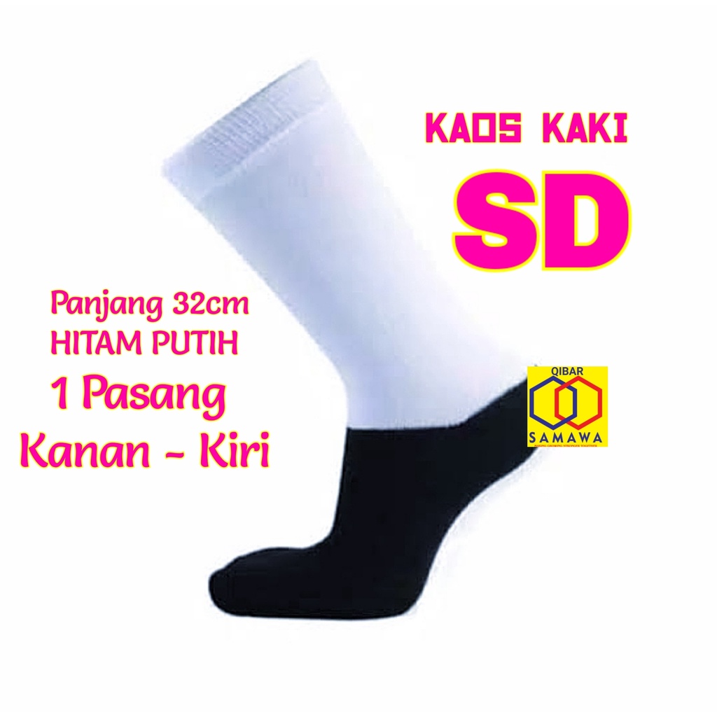 Kaos Kaki Sekolah Hitam Putih SD SMP SMU