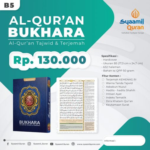 SYAAMIL QURAN Mushaf Bukhara (Tajwid dan Terjemah) B5