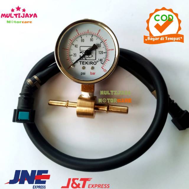 Fuel Pump Tester FPG Tekiro 6 x 8 Pressure Gauge UNIVERSAL 6x8 HONDA 6x6 Alat Cek Pengukur Tekanan Pompa Bensin Bahan Bakar Motor Injeksi FuelPumpTester