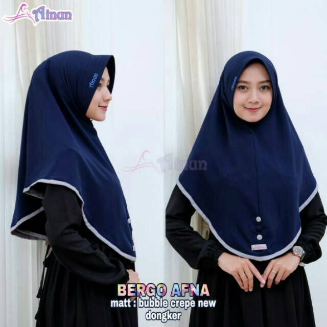 BERGO AFNA By Ainun/Jilbab Instan Dewasa/Hijab Syar'i Murah