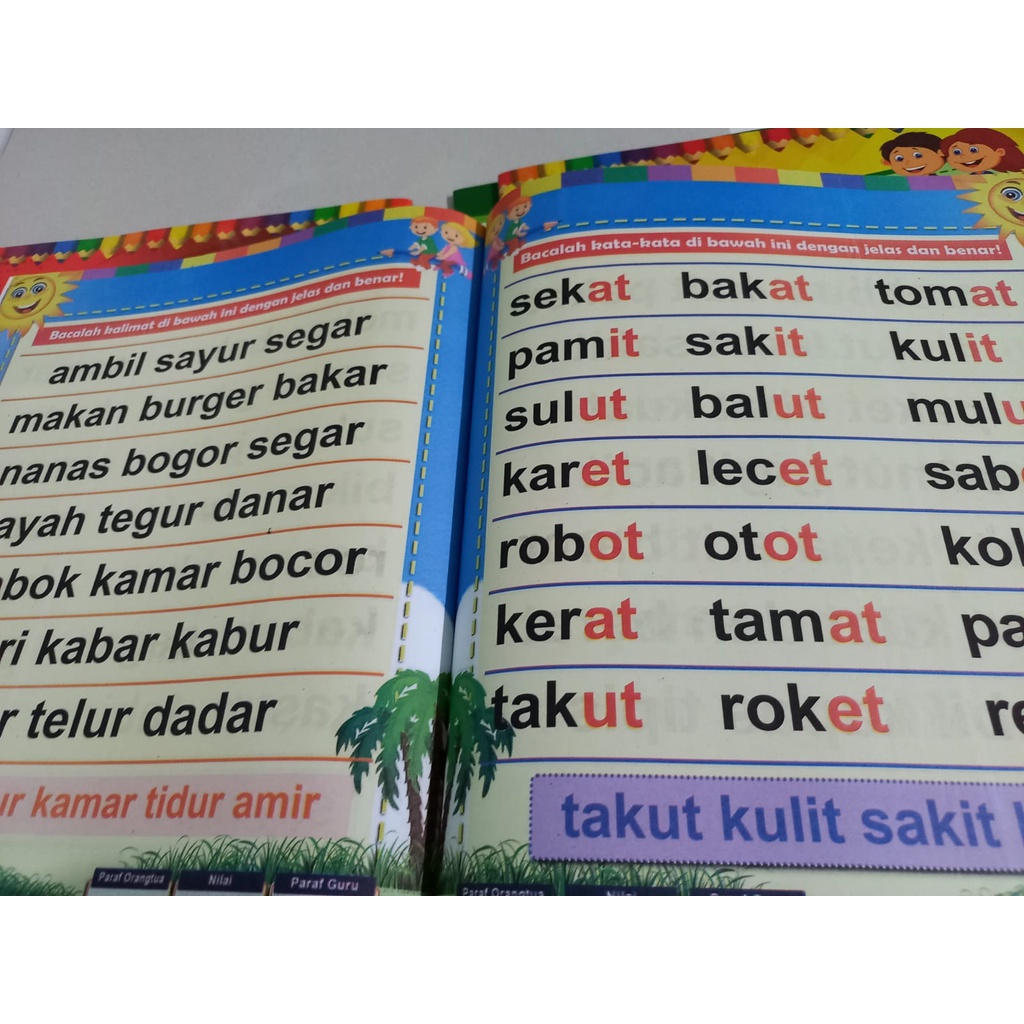 Lancar Membaca Tanpa Dieja - Buku Aktivitas Anak Belajar TK PAUD (FULL COLOR)