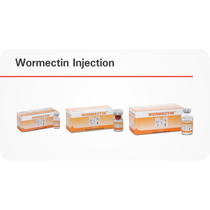 obat untuk ayam, kambing, sapi WORMECTIN 20 ml produksi medion