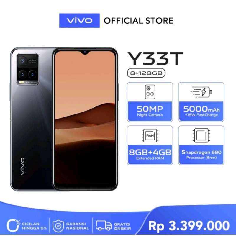Vivo Y33T Ram 8/128GB Garansi Resmi