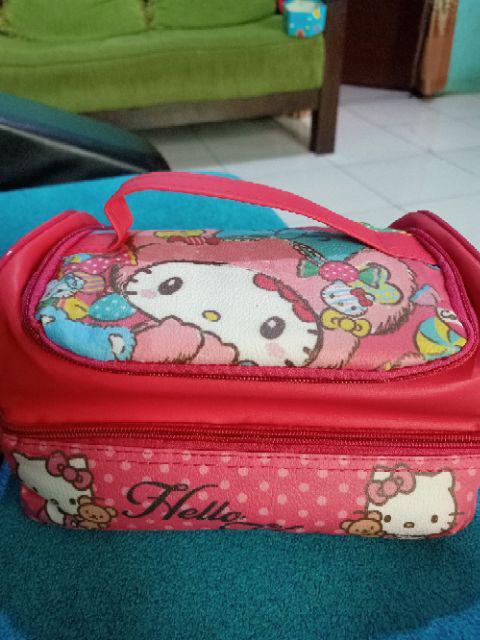 Tas Bekal Smiggle Medium Standard / Lunchbag 2 Susun Foil Tahan Panas Muat Lunch Box Yooyee Kecil