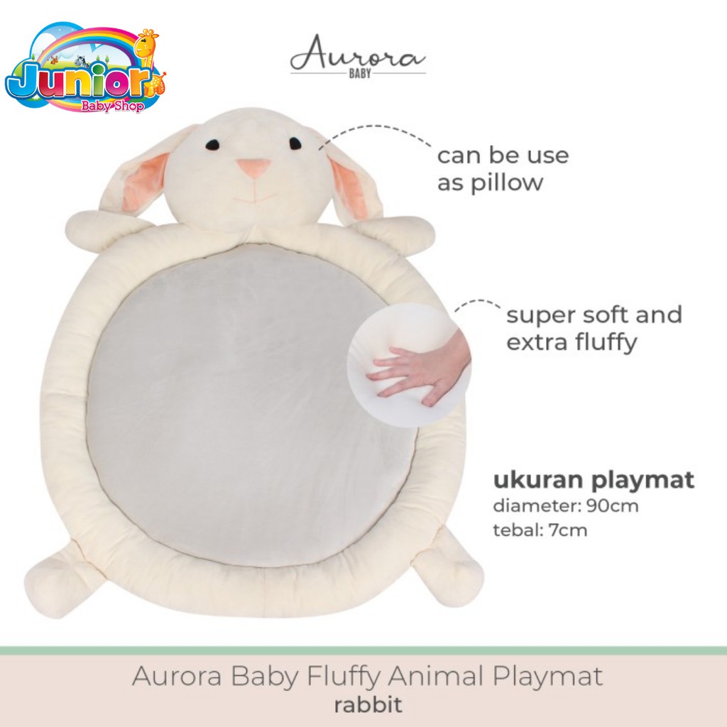 Aurora Baby Fluffy Animal Playmat