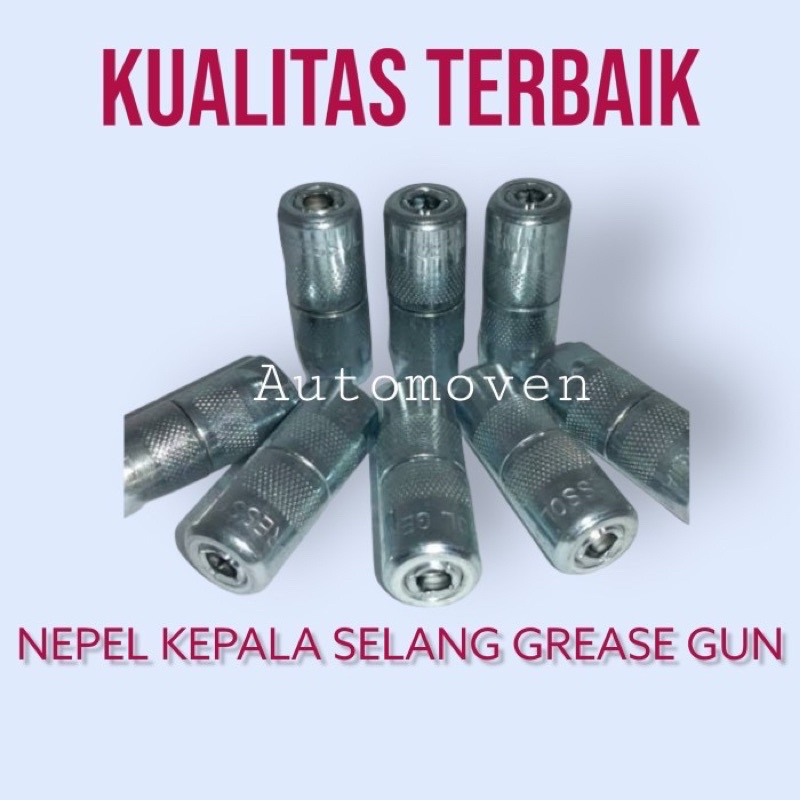 NEPEL KEPALA SELANG GREASE GUN / NEPEL POMPA GEMUK / NEPEL PRESSOL