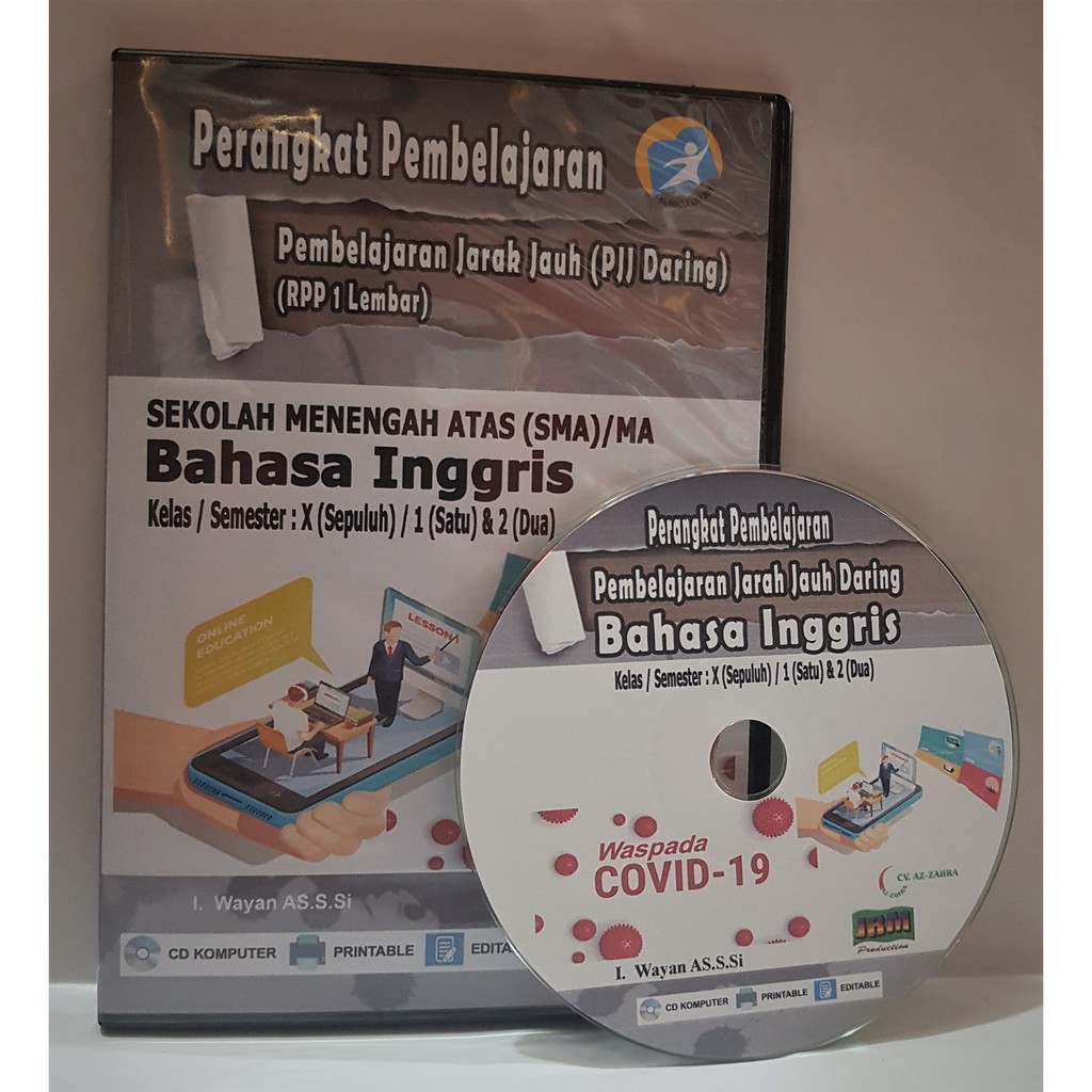 RPP 1 LEMBAR RPP PJJ DARING & LURING MAPEL B INGGRIS KELAS X XI XII SEMESTER 1&2 KUR-13 REVISI 2020