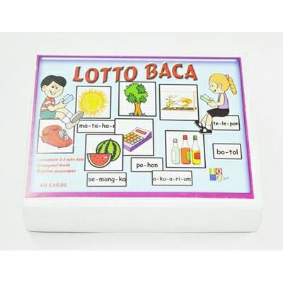 Mainan Terapi IQ DEV Lotto Baca Biru Kartu Wicara ABK Flashcard Terapi Wicara