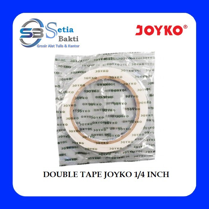 

JOYKO Double Tape 1/4 Inch - Perekat 2 Sisi 6 mm x 15 Yard - 1 Pcs