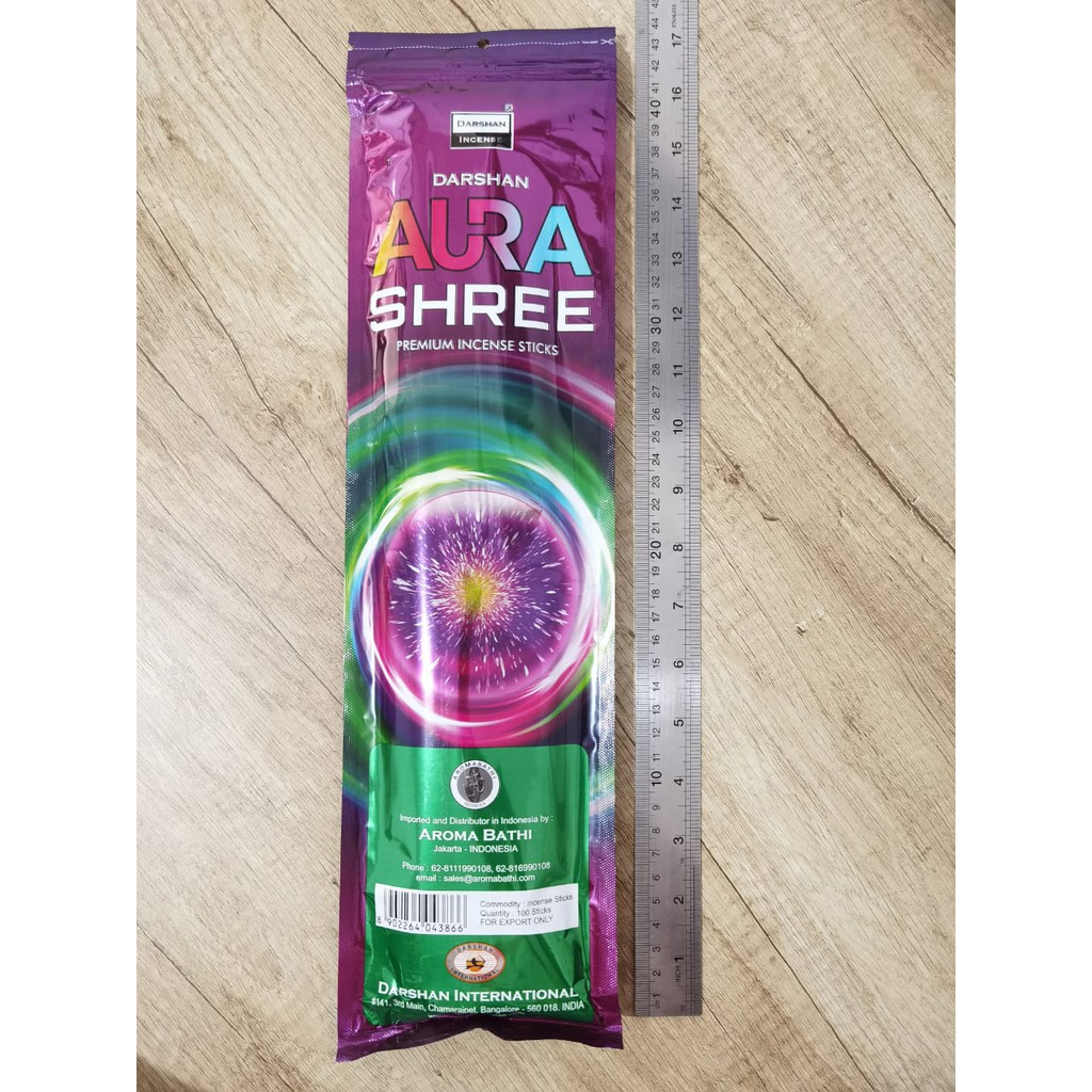 Dupa Hio Aura Shree Pouch Plastik Isi 100 Batang By India Darshan