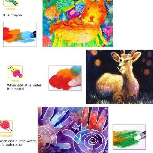 

(PERALATAN MENGGAMBAR) JAR MELO WASHABLE SILKY CRAYONS - NON TOXIC SILKY CRAYONS 24PCS TERBARU
