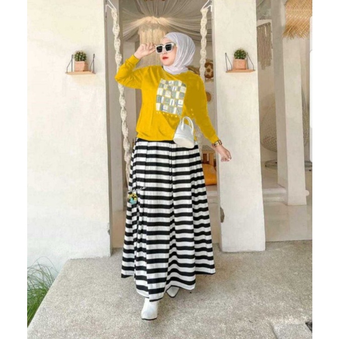 SET ROK WANDA SALUR, BABYTERRY, SPANDEX GAMIS HIJAB MUSLIM, DRESS