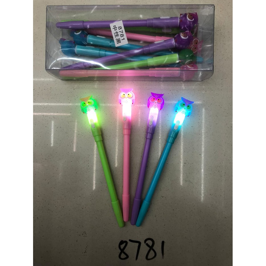 

Pulpen Lampu Owl / Owl LED Gel Pen