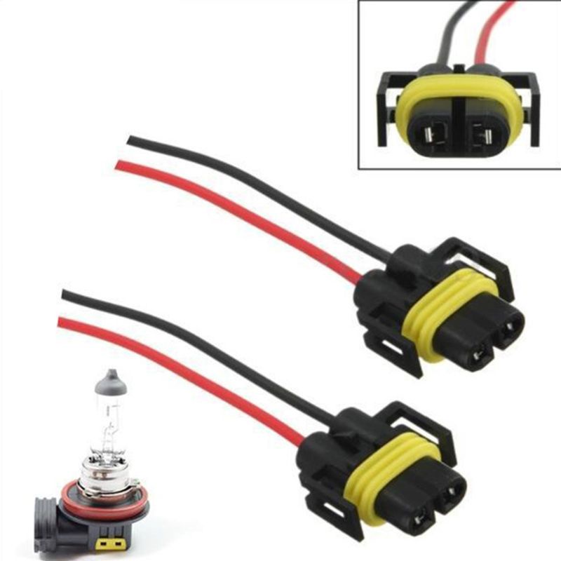 Cre 2pcs Adapter Socket Kabel Harness Female H11 H8 Untuk Lampu Depankabut Mobil