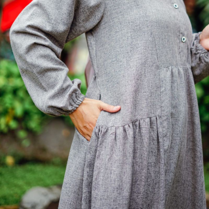 Gamis Polos Katun Medina Casuela 5 Ori Lina Livia