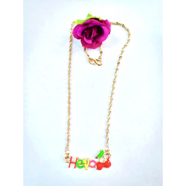 Kalung lapis emas anak cat strobery
