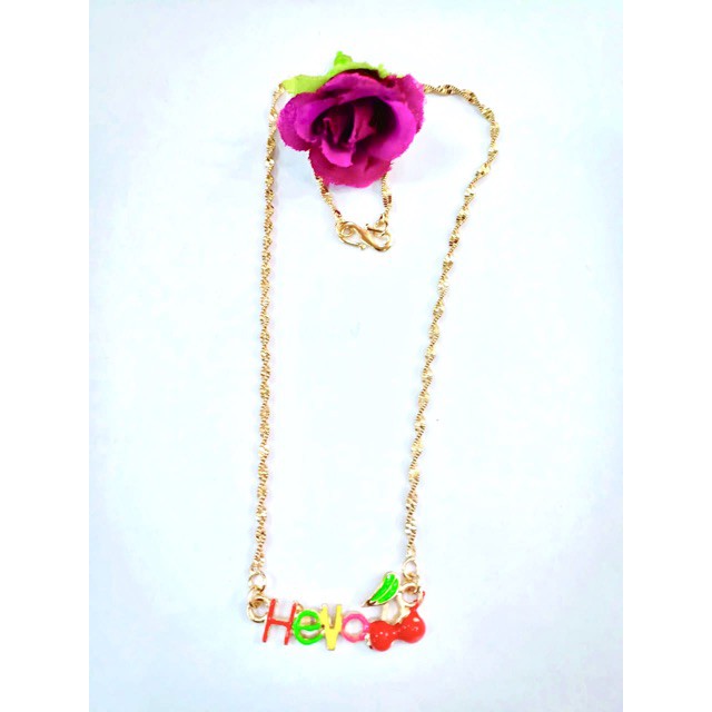 Kalung lapis emas anak cat strobery