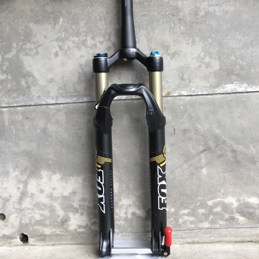 Fork Suspensi Sepeda FOX Float 32 27.5inch CTD Travel 100 Remote Lock TA 15 Tappered Black Yellow OR