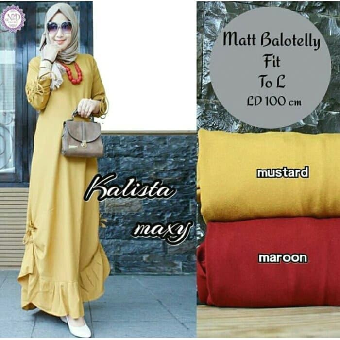 Gaun / dress wanita / cewe Gamis polos terbaru untuk pesta kerja hadiah kado