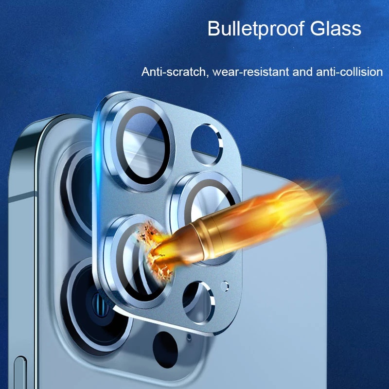 Tempered Glass Pelindung Lensa Kamera Belakang 3D Untuk iPhone 13 Pro Max / 12 / 12 Pro / 11 Pro Max / 12 Pro Max / 13 / 12 Mini