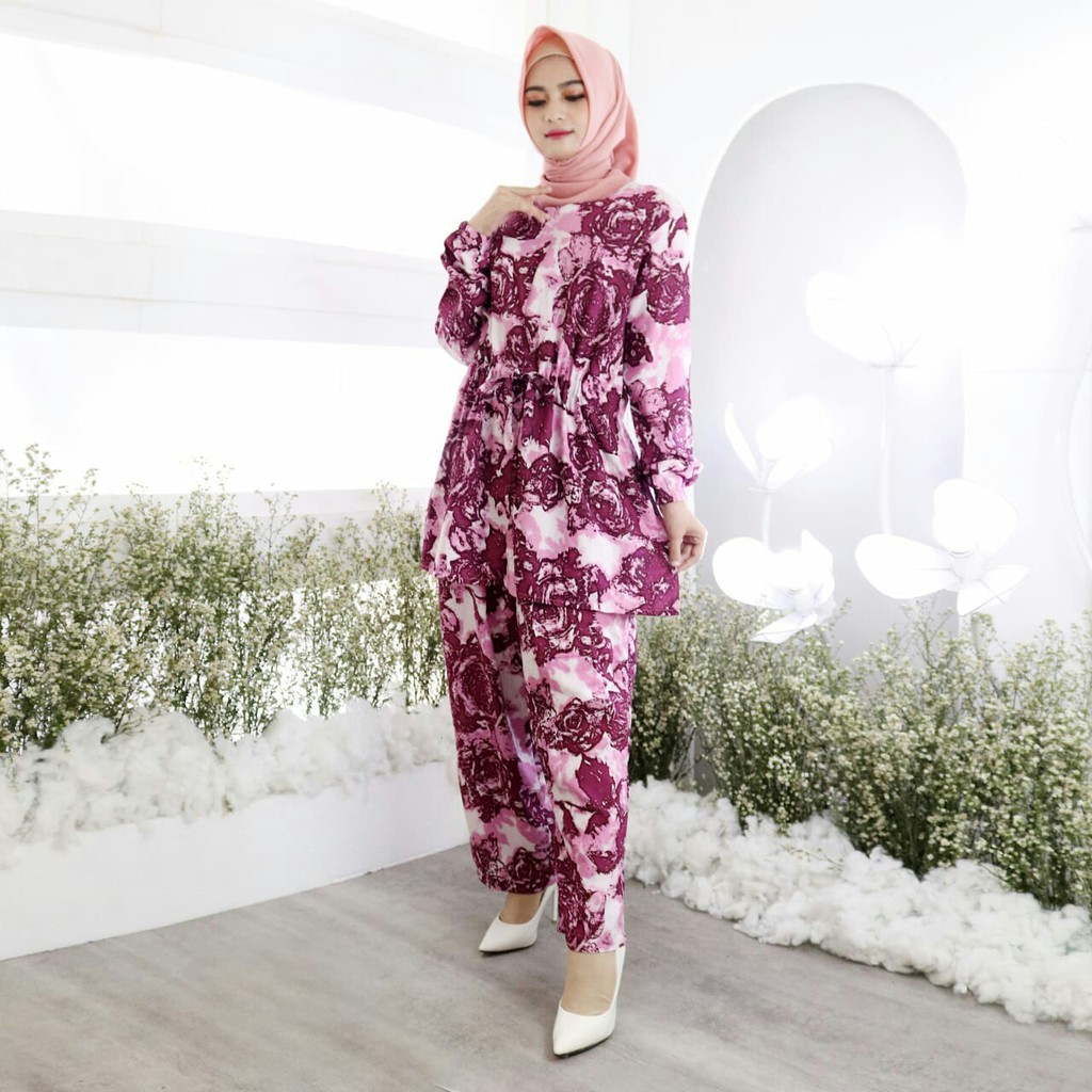 BAJU SETELAN MUSLIM WANITA LODIE MATT RAYON REAL PIC