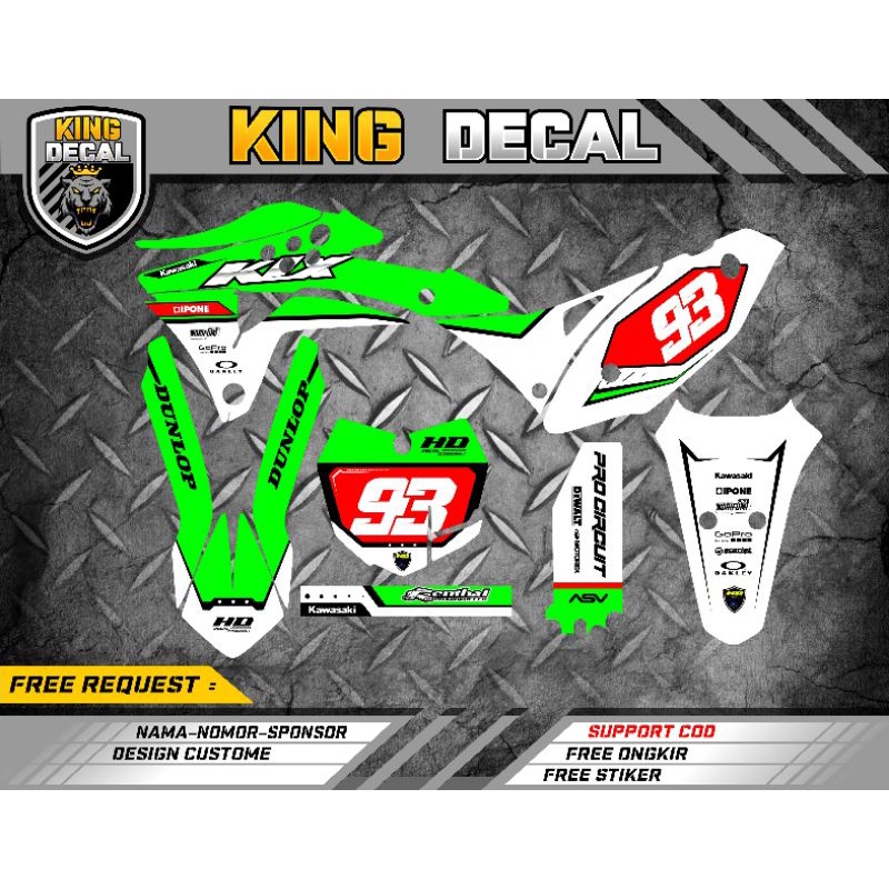 DECAL STICKER KLX GORDON FULL BODY DECAL GORDON DECAL STIKER KLX GORDON FULL BODY