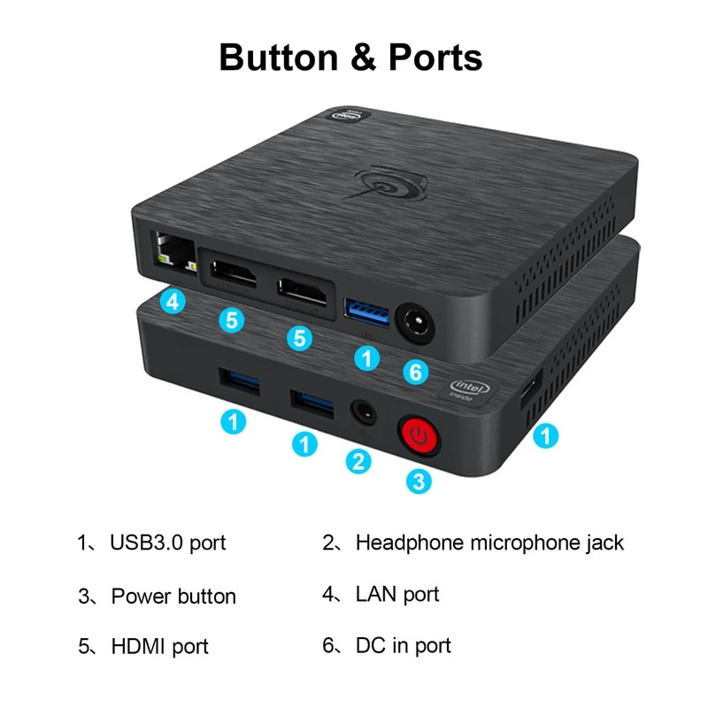 BEELINK T4 PRO - Mini PC Intel Apollo Lake N3350 - RAM 4GB ROM 64GB - MINI PC EKONOMIS PALING TIPIS DAN RINGAN DARI BEELINK