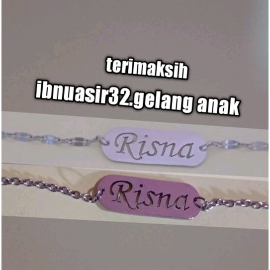 NEW!! GELANG NAMA PLAT ANTI KARAT