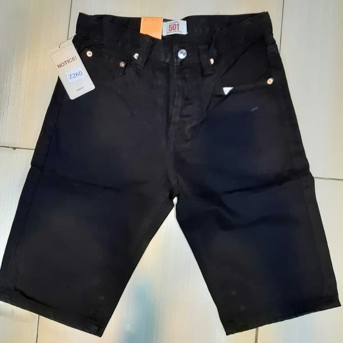 NEW FB CELANA JEANS PENDEK LEVIS ORIGINAL IMPOR - LEVIS 501 HITAM BLACK