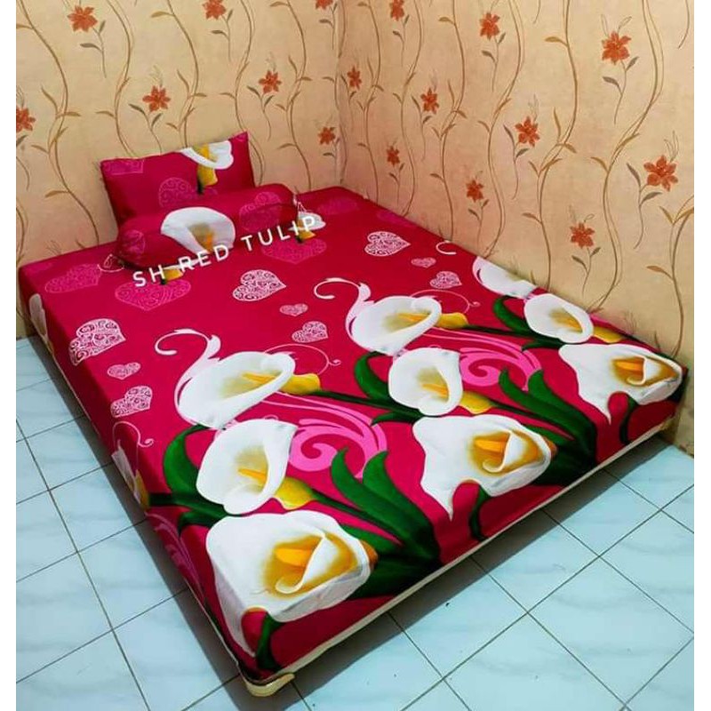 Seprei Homemade Murah, Motif Red Tulip