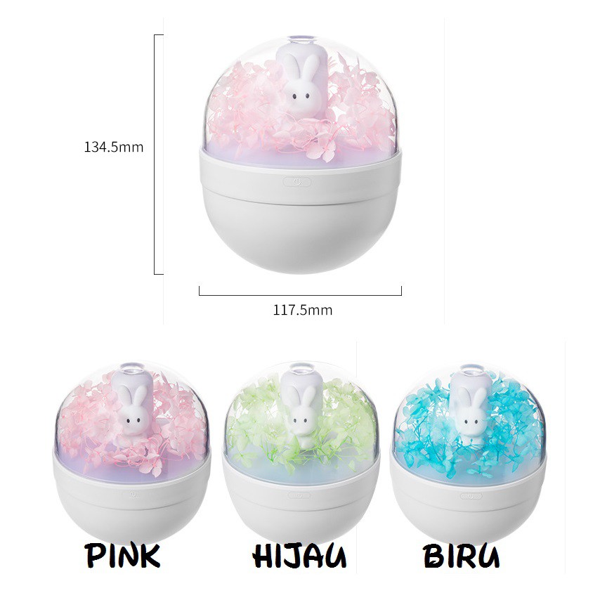 Humidifier Diffuser portable Flower Rabbit 220ml HP019 built in battery wireless