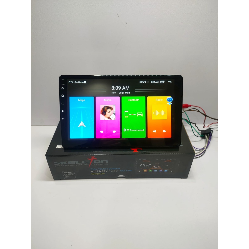 Head Unit Android 9 inch Skeleton 8189 MirrorLink Voice Command-1