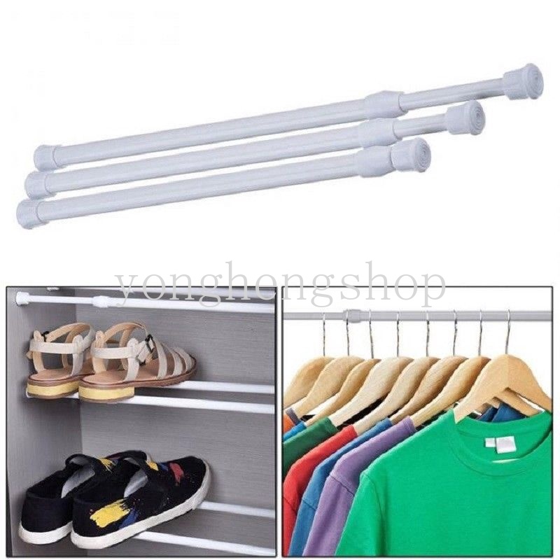 Tiang Tirai Shower / Lemari Pakaian Multifungsi Adjustable Extendable Untuk Kamar Mandi