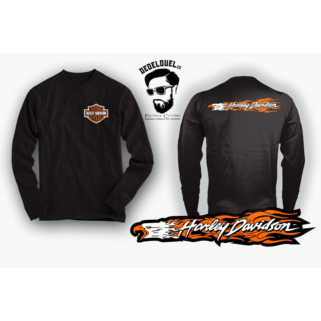 Kaos panjang/Longshirt/Baju Harley Davidson Fire Eagle