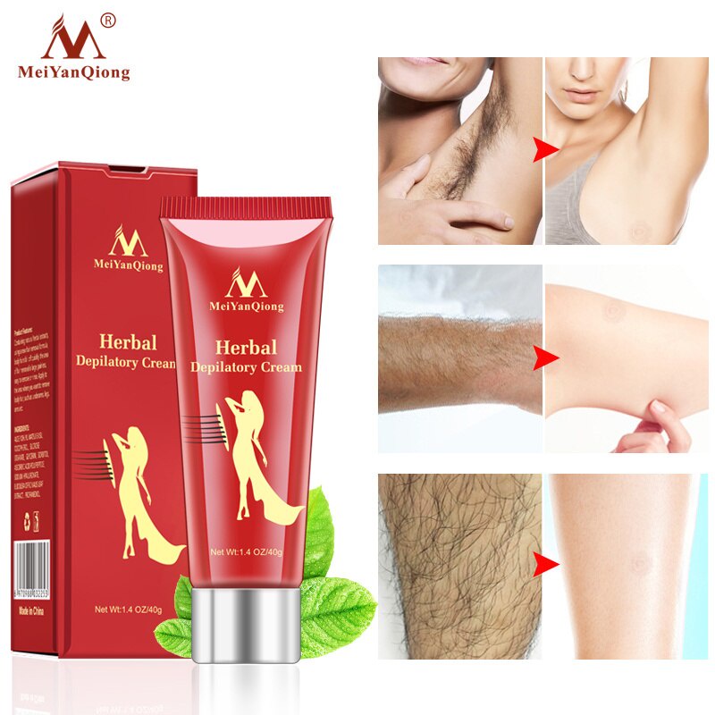 MeiYanQiong Hair Removal Cream Female Male Painless Depilatory Cream Hand Leg Hair Loss Removal Armpit Hair Care Body Care 40g