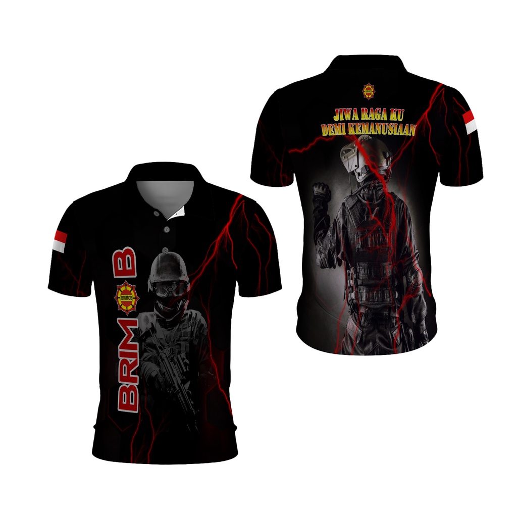 KaosArmy - Kaos Kerah Brimob | Kaos Polo Brimob Pria | Kaos Brimob Kerah