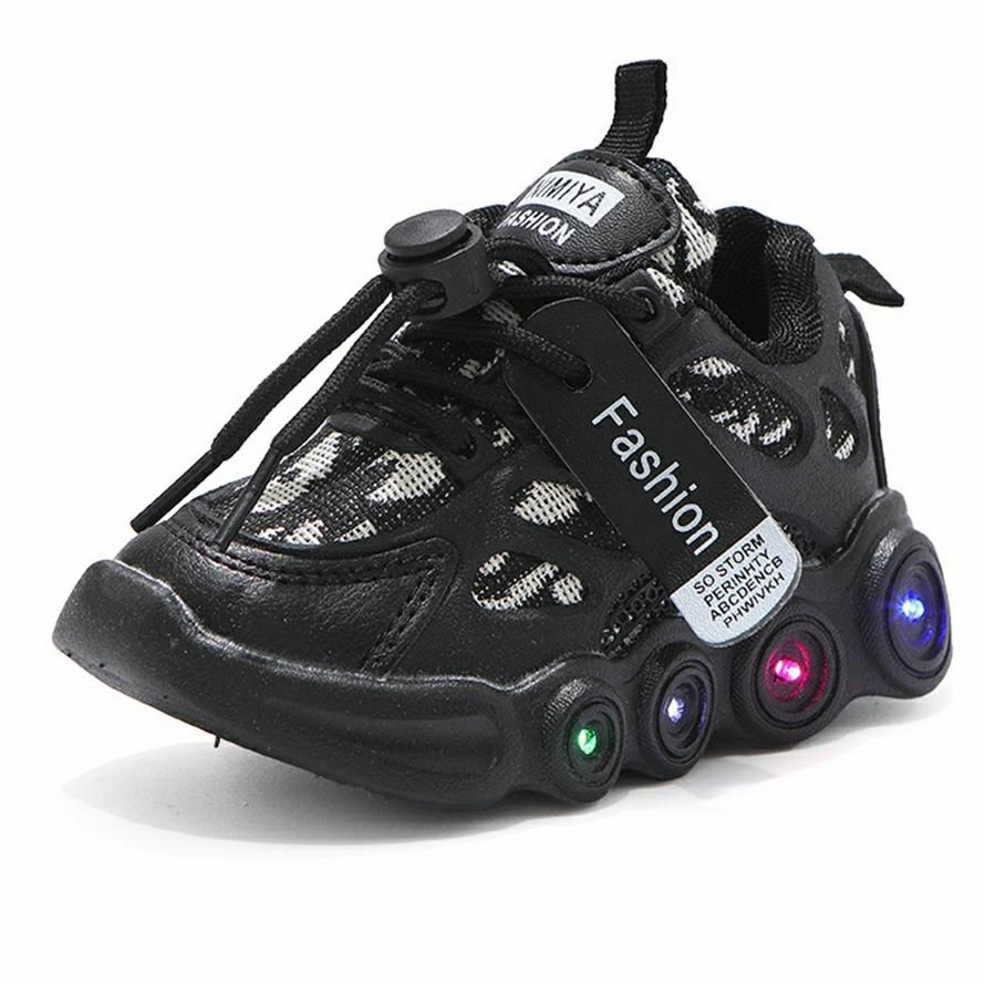 Juragan Junior [COD] Sepatu CELO Lampu LED Anak Laki-Laki dan Perempuan Import Size 21-30