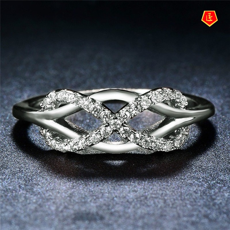 [Ready Stock]Creative Diamond Ring Simple Personality