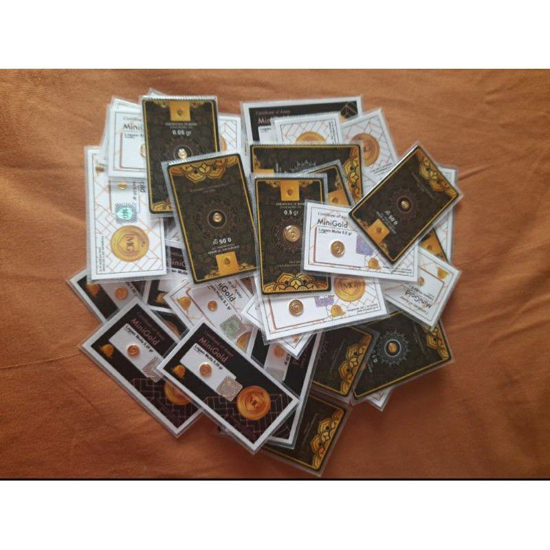 Mini Gold 0,5Gr 24K _ Emas Mini, Emas Kecil, Baby Gold 0,5Gr