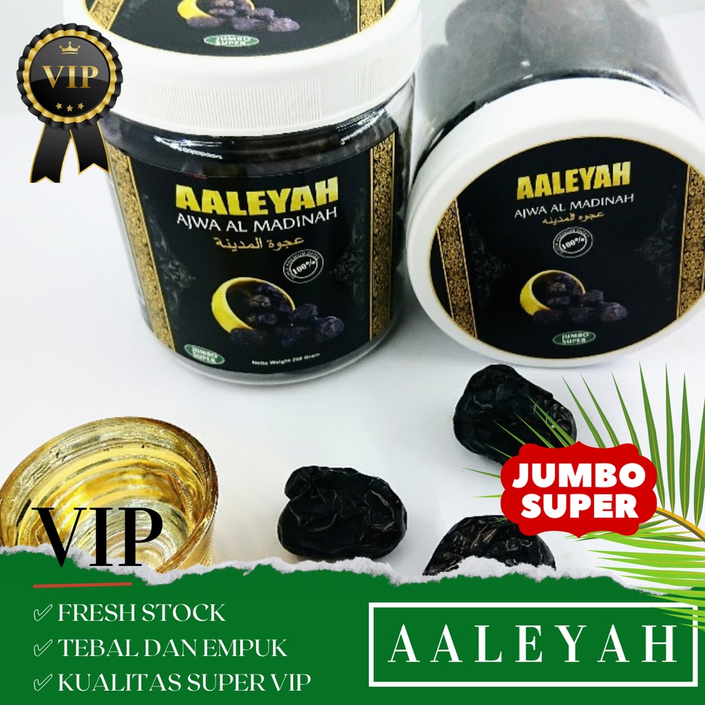 KURMA AJWA VIP 250 GRAM AALEYAH JUMBO SUPER PREMIUM GRADE A++