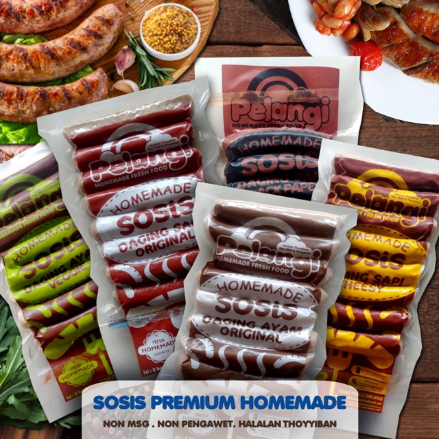 

Sosis pelangi no msg, no preservatives, halal