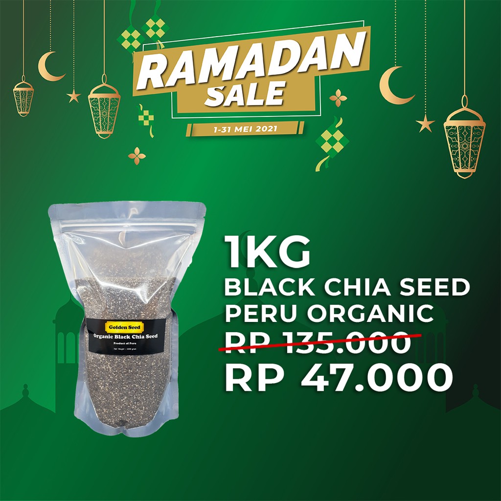 BLACK CHIA SEED 1 KG PERU ORGANIC PREMIUM - Chia Seeds ...