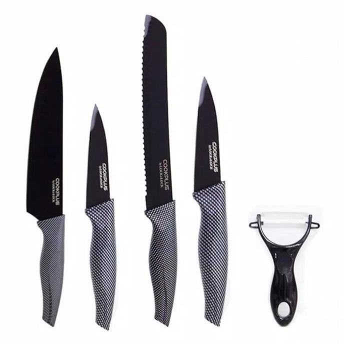 Pisau Dapur 1 Set Lock And Lock Knife Set (5 Pcs) Pisau Set- Kitchen