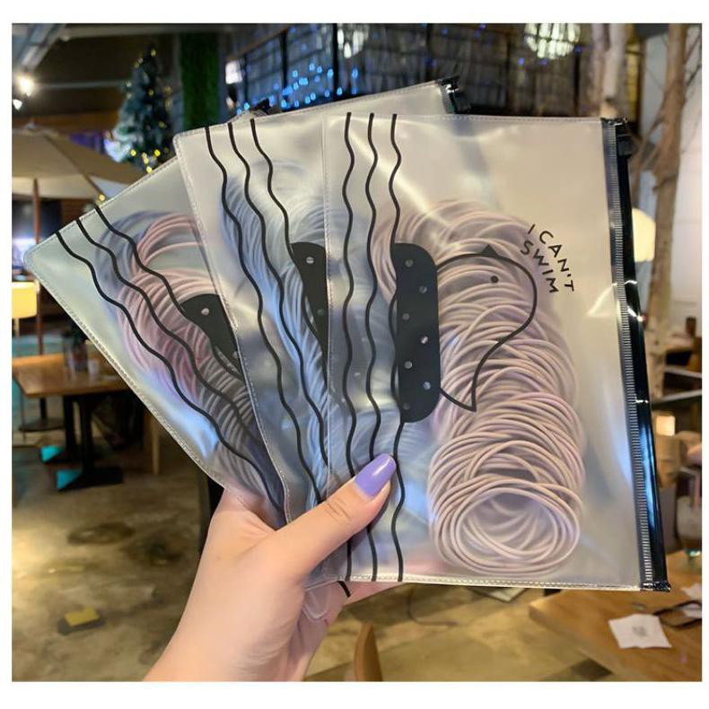 (ISI 100)IKAT RAMBUT KARET POLOS ELASTIS GAYA KOREA WANITA / KARET RAMBUT / KARET GELANG KUCIR